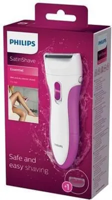 Zdjęcie produktu dla Philips SatinShave Essential HP6341/00, 1 głowic(e), Różowy, Biały, Bezprzewodowy, AA, 2 x 1.5 V, 106 mm