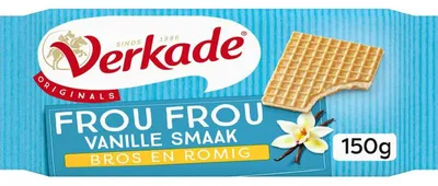 Obrázok produktu pre Verkade Frou Frou Vanilkové sušienky 150 g - chrumkavé, aromatické, ideálne ku káve