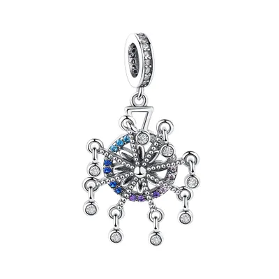 Produktbild von PANDACHARMS Regenbogen Traumfänger Charm Anhänger, 925er Sterling Silber, passt zu Pandora