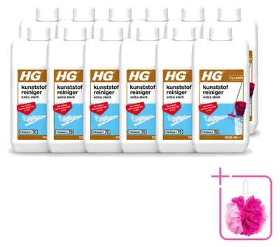 Produktbild von 12 x HG Kunststoff-Kraftreiniger Extra Stark - 1 L - Sparpackung - 12 Stücke
