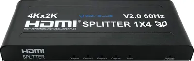 Produktbild von Gigablue Ultra 4K/2K HDMI 2.0 HDR Splitter (1 Eingang / 4 Ausgänge, 4K UHD, 60 Hz, schwarz)