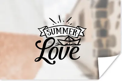 Produktbild von MuchoWow® Poster Sommer - Liebe - Zitat 180x120 cm - Fotoplakat