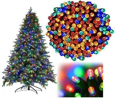 Obrázek produktu pro Ekspand | Vánoční světla 1000 LED – 1,5 m – vícebarevná – úsporná – osvětlení vánočního stromku