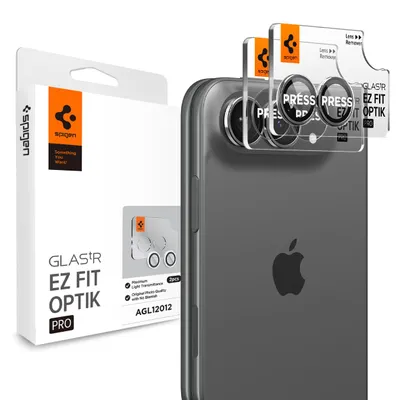 Imagen del producto de Optik Pro EZ Fit Lens Protector paquete de 2 para Apple iPhone Duo - White