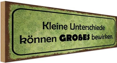 Produktbild von vianmo Holzschild 10x27 cm Keine Unterschiede Großes Dekoration
