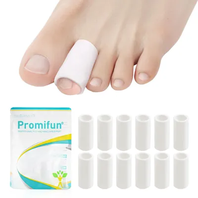 Imagen del producto de Protectores de dedos de silicona, 12 unidades, de gel, para juanetes, callos y ampollas