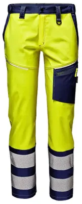 Immagine prodotto di Pantaloni di sicurezza Sir Safety Mistral da uomo con strisce riflettenti, EN ISO 20471 Classe 2, taglia 50, giallo/blu ad alta visibilità