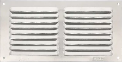Produktbild von Lüftungsgitter Silber eloxiert F1 Stegblech Heizungsdeckel Lüftung aus Aluminium in diversen Größen 100 x 200