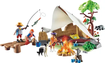 Produktbild von PLAYMOBIL Family Fun 70743 Familie beim Campingausflug