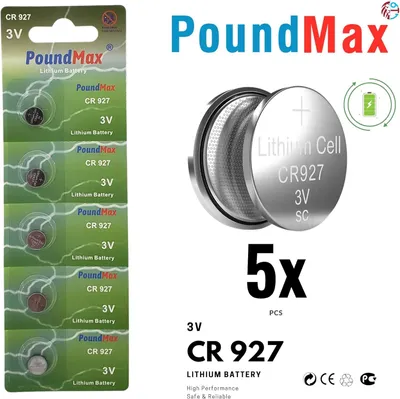 Produktbild von 5 x CR927 PoundMax Knopfbatterie CR 927 Lithium 3 Volt 850mAh