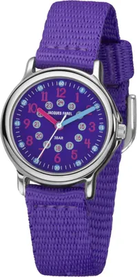 Produktbild von Jacques Farel KCF089 Uhr Mädchen Kinderuhr Textil lila