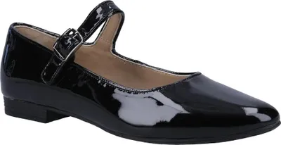 Produktbild von Hush Puppies - "Melissa" Riemchenschuhe für Damen, Leder FS12051 (37 EU) (Schwarzer Lack)