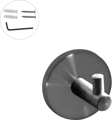 Produktbild von Edelstahl Kleiderhaken Hakenleiste Wandgarderobe Garderobehaken Garderobenleiste 1 / 4 / 6 / 8 Haken Kingpower, Anzahl Haken:1