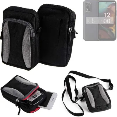 Produktbild von K-S-Trade Holster Schutz Hülle kompatibel mit HMD XR21 Handy Hülle Gürteltasche Umhängetasche mit Zusatzfach schwarz