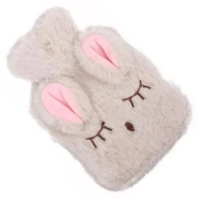 Immagine prodotto di Borsa dell'acqua calda con rivestimento in peluche a forma di coniglio, in PVC, color beige