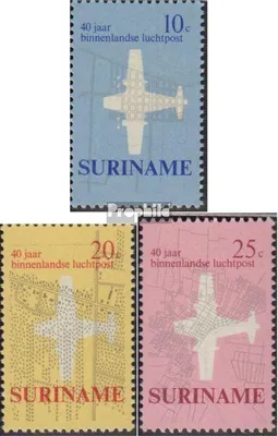 Produktbild von Briefmarken Suriname 1970 Mi 581-583 (kompl.Ausg.) postfrisch 40 J. Luftpostdienst