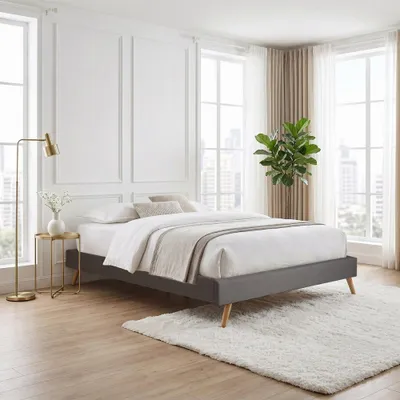 Produktbild von BETT BOREA/ 160x200 + Lattenrost / Dunkelgrau