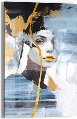 Produktbild von DEQORI Glasbild Echtglas 40x60 cm 'Fragmentierte Eleganz' Wandbild Bild modern Deko