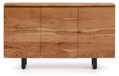 Produktbild von Sideboard Uxue 40 x 88 x 150 cm Akazienholz Stahl Braun Schwarz