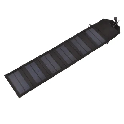 Produktbild von Tragbares 10,5-W-Solarladegeraet Faltbares Solarladegeraet mit USB-Solarpanel Tragbare Solarstromversorgung mit USB-Ausgang