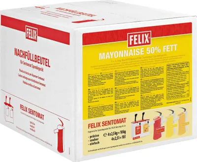 Produktbild von FELIX Mayonnaise 50 Prozent Nachfüllbeutel für Sentomat 2500g