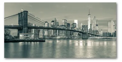 Immagine prodotto di Tulup®: Stampa su tela - 140x70 cm - Arte da parete - Stampe su tela - Stampa su tela - Panorami e architettura - Bianco e nero - Manhattan, New York