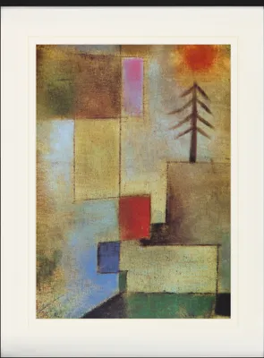 Produktbild von Paul Klee Oprawiony obraz z eleganckim passe-partout | Obrazy ścienne | W ramie obrazu - Mały obraz jodły, 1922 (80 x 60 cm)