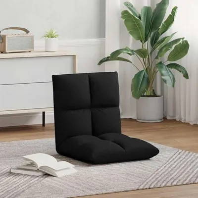 Produktbild von Schwarzer Bodenstuhl, 50 x 61 x 57 cm, Stoff, Möbel, Stühle, Bodenstühle, 6.8 kg