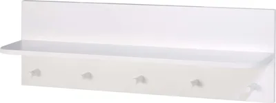 Produktbild von roba Universal Wandregal , Garderobe mit Ablage 90cm, für Baby-, Kinder- & Jugendzimmer, weiß