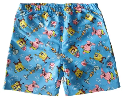 Produktbild von Spongebob Schwammkopf Badeshorts für Jungen - Friends Kinder Badehose Schwimmhose Boardshorts Badekleidung Hose Blau 98-104
