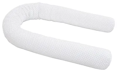 Produktbild von babybay Nestchenschlange Piqué passend für Kinderbetten, weiß Punkte perlgrau