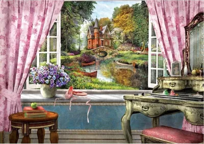 Produktbild von ART PUZZLE Puzzle Schloss in meinem Fenster 1500 Teile