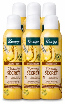 Imagen del producto de 6 unidades de espuma de ducha Kneipp "Beauty Secret" - 200 ml - Paquete económico