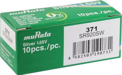 Produktbild von MURATA Knopfzellen, 0% Quecksilber , VE 10 Stk - 315-399