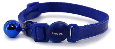 Productafbeelding van Reflecterende kattenhalsband, met veiligheidssluiting, blauw, verstelbaar, voor katten