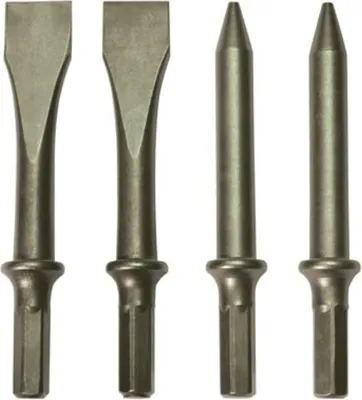 Image de Stanley Jeu de burins 4 pièces à queue six pans 10 mm, burins en acier pour travaux de démolition et
