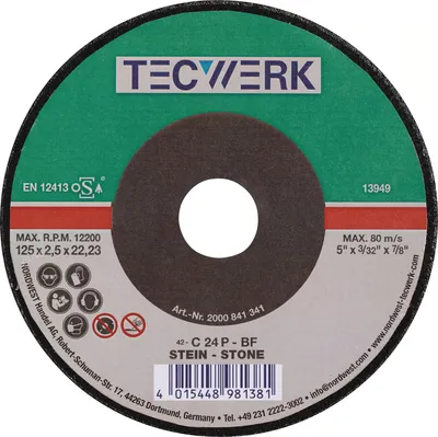 Produktbild von Tecwerk Trennscheibe Stein Stein Bohrung 22,23 mm  - 25 Stk.