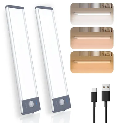 LED-Kastleuchte mit Bewegungsmelder, 52 LEDs, USB-C, 3 Farbtemperaturen