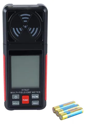 3-in-1 EMF-Meter-Strahlungsdetektor, rot, für EF, MF und RF