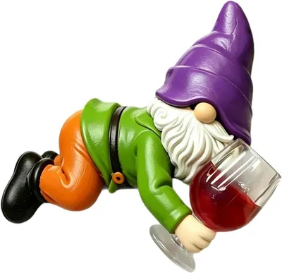 Image de Nain de jardin en résine - Décoration de jardin - Résistant aux intempéries - 11 cm - Multicolore