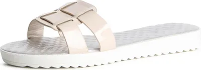 Produktbild von topschuhe24 850 Damen Plateau Sandalen Pantoletten, Farbe:Beige, Größe:38 EU