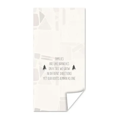 Produktbild von MuchoWow® Poster Zitate - Familien sind wie Äste an einem Baum - Familie - Sprichwörter 20x40 cm - Plakat - Foto