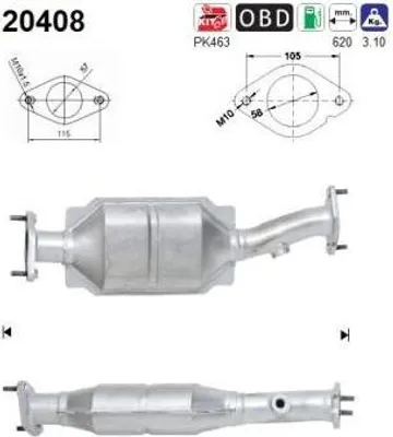 Zdjęcie produktu dla Katalizator Ford Mondeo Iii 1,8 2,0 Euro 3 4