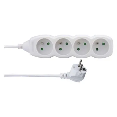 Obrázok produktu pre Emos 1902040150, Základný, Biela, 4 AC zásuvky/AC zásuviek, 1,5 m, 250 V, 10 A