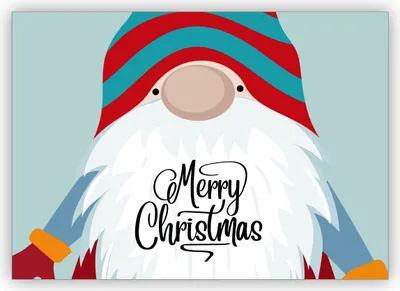 Produktbild von Lustige Weihnachtskarte mit niedlichem Weihnachtself: Merry Christmas