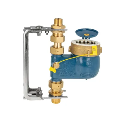 Produktbild von Steigrohr Hauswasserzähler Kombi-Set, Baulänge 150 mm, inkl. Bügel 1 1/4  Zoll, verstellbare Ausführung, Edelstahl