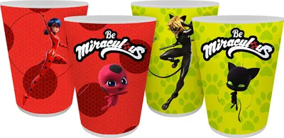 Produktbild von Trinkbecher Miraculous 4er Set 300ml