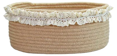 Obrázok produktu pre Solidchoice – Dekoratívny úložný kôš z juty – Béžová farba – 30x20x13 cm – Rustikálny štýl