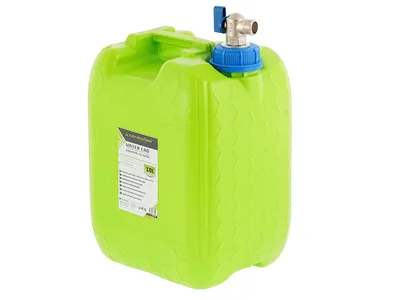 Immagine prodotto di Contenitore per acqua con valvola superiore in metallo con tappo a vite, 10 L