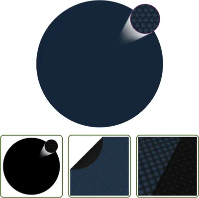 Produktbild von The Living Store Treibende Pool-Solarplane PE 455 cm Schwarz und Blau